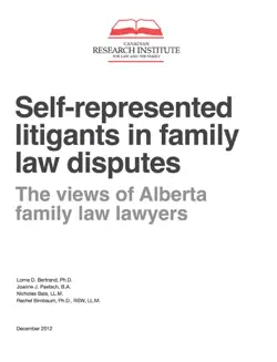 self-represented litigants in family law disputes book cover image