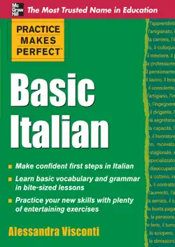 practice makes perfect basic italian book cover image