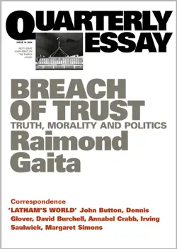 quarterly essay 16 breach of trust book cover image
