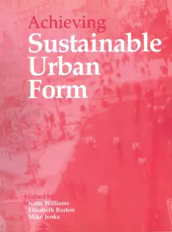 achieving sustainable urban form book cover image