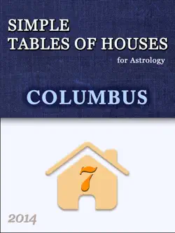 simple tables of houses for astrology columbus 2014 book cover image