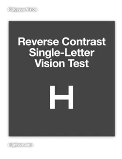reverse contrast single letter vision test book cover image