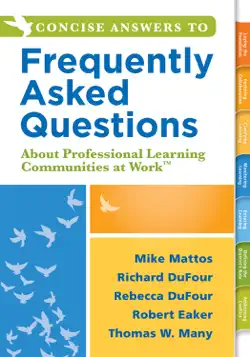 concise answers to frequently asked questions about professional learning communities at work tm book cover image