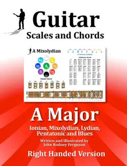 guitar scales and chords - a major book cover image