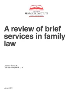 a review of brief services in family law book cover image