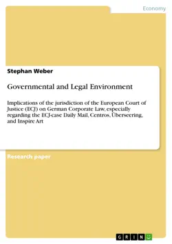 governmental and legal environment book cover image