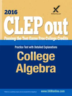 clep college algebra book cover image