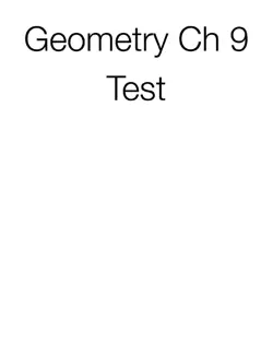 geometry ch 9 test book cover image