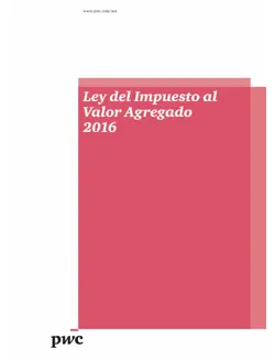 ley del impuesto al valor agregado 2016 book cover image