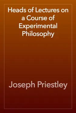 heads of lectures on a course of experimental philosophy book cover image