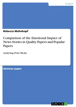 comparison of the emotional impact of news stories in quality papers and popular papers imagen de la portada del libro