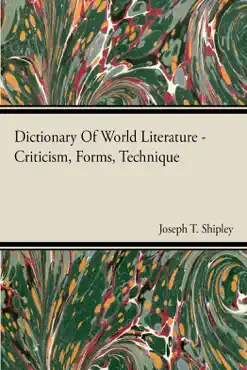 dictionary of world literature - criticism, forms, technique book cover image