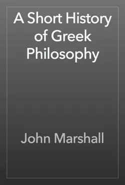 a short history of greek philosophy book cover image