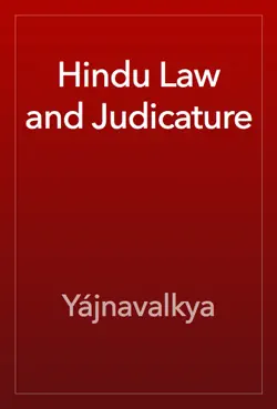 hindu law and judicature book cover image