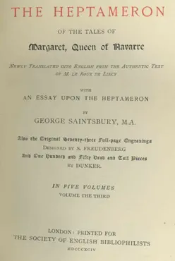 the tales of the heptameron, volume 3 of 5, illustrated book cover image