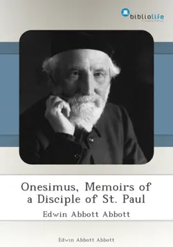 onesimus, memoirs of a disciple of st. paul book cover image