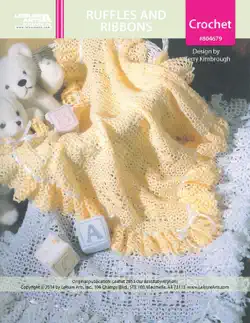 ruffles and ribbons baby afghan epattern book cover image