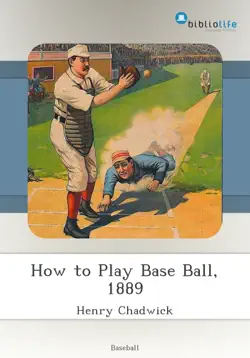 how to play base ball, 1889 book cover image