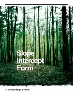 slope intercept form book cover image