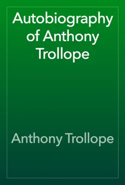 autobiography of anthony trollope book cover image