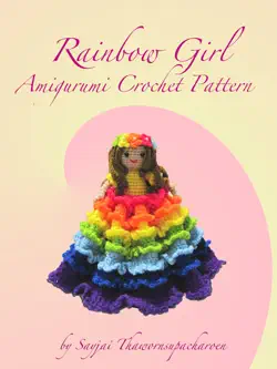 rainbow girl amigurumi crochet pattern book cover image