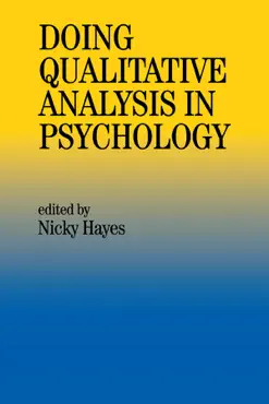 doing qualitative analysis in psychology book cover image
