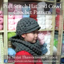 puff stitch hat and cowl crochet pattern imagen de la portada del libro