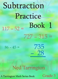 subtraction practice book 1, grade 3 book cover image