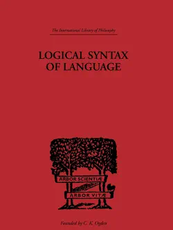 logical syntax of language book cover image