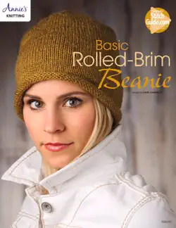 basic rolled-brim beanie knit pattern book cover image