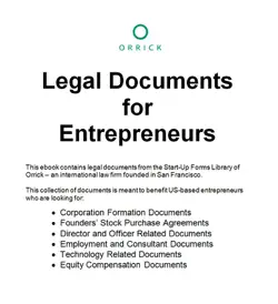 legal documents for entrepreneurs book cover image
