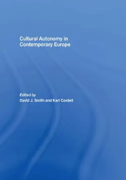cultural autonomy in contemporary europe book cover image