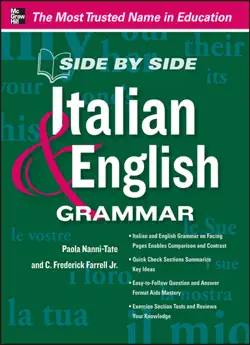 side by side italian and english grammar book cover image