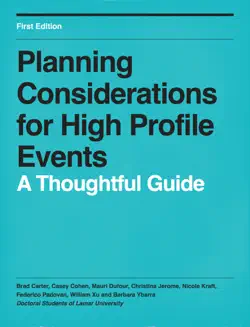 planning considerations for high profile events book cover image