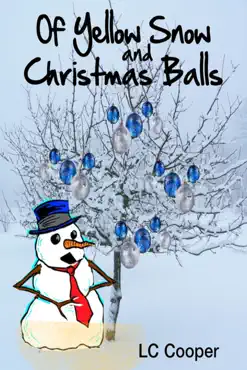 of yellow snow and christmas balls book cover image