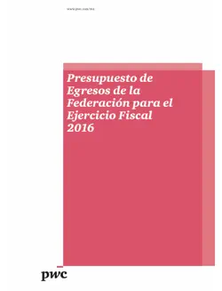 presupuesto de egresos de la federación para el ejercicio fiscal 2016 imagen de la portada del libro