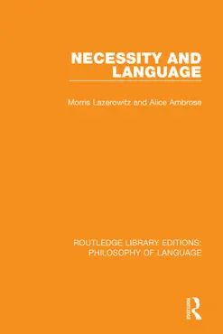 necessity and language book cover image
