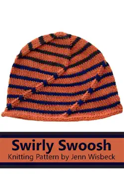 swirly hat knitting pattern book cover image