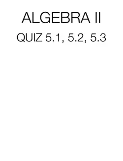 algebra iiquiz 5.1, 5.2, 5.3 book cover image