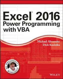 excel 2016 power programming with vba imagen de la portada del libro