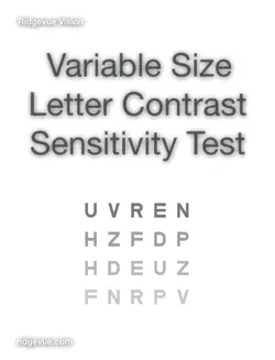 variable size letter contrast sensitivity test book cover image