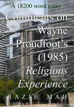 comments on religious experience (1985) by wayne proudfoot imagen de la portada del libro