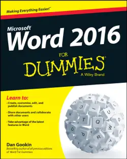 word 2016 for dummies book cover image