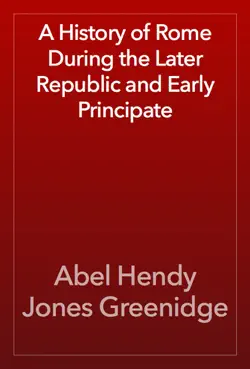 a history of rome during the later republic and early principate book cover image