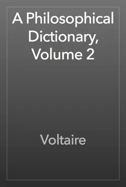 a philosophical dictionary, volume 2 book cover image