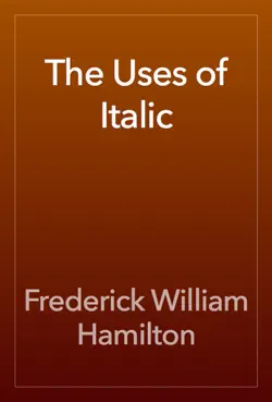 the uses of italic book cover image