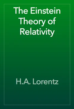 the einstein theory of relativity book cover image