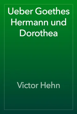 ueber goethes hermann und dorothea imagen de la portada del libro