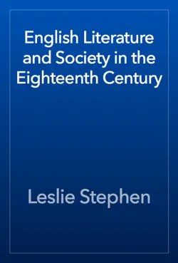 english literature and society in the eighteenth century book cover image