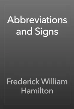abbreviations and signs book cover image